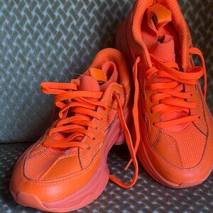 Brandblack Cresta Neon Orange Vibram Athletic Outdoor Hiking Sneaker
